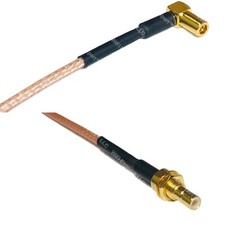 RG316 SMB MALE ANGLE to SMB MALE BULKHEAD RF Cable Rapid-SHIP LOT