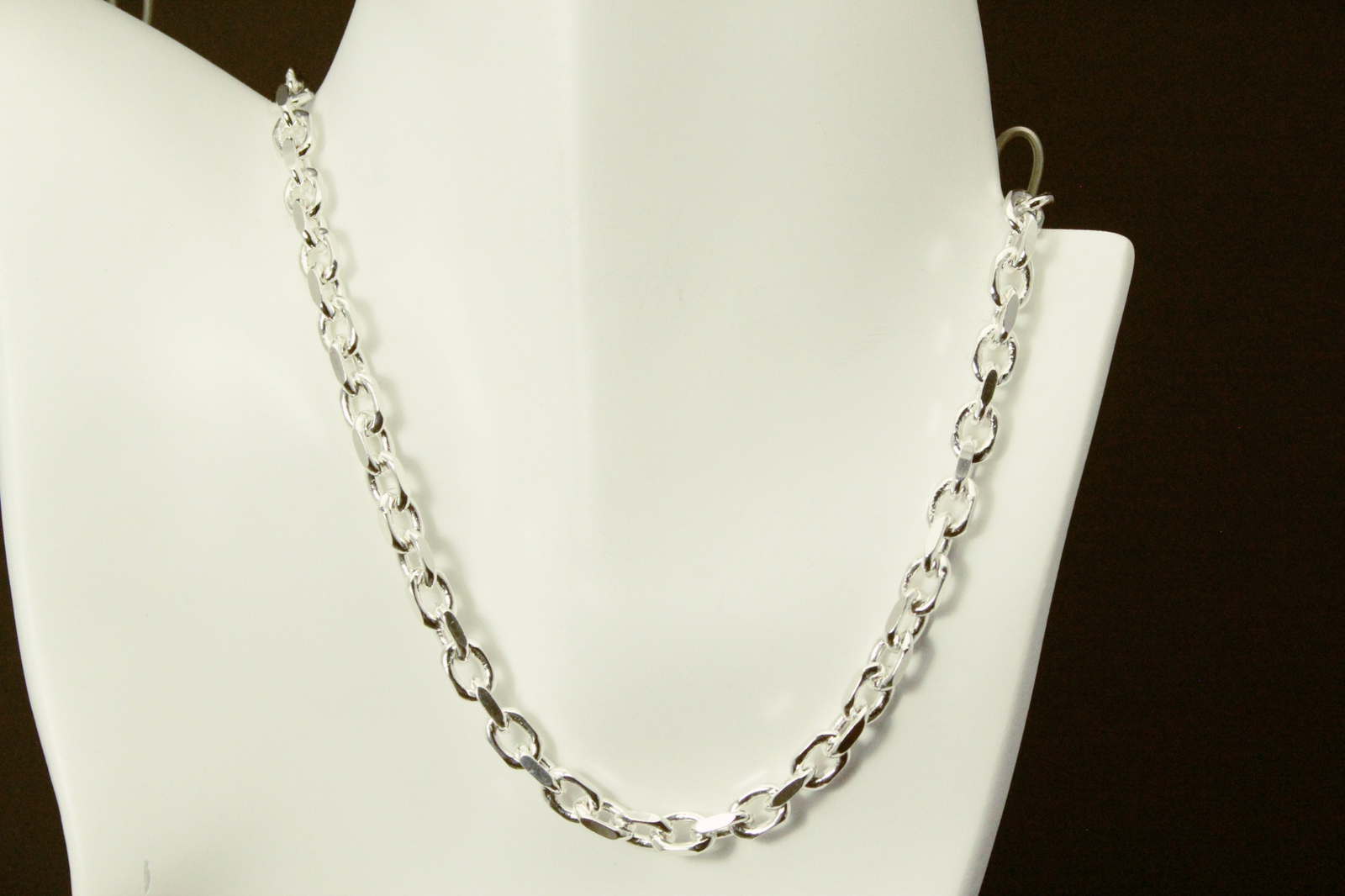 925 Sterling Silver 22" Long Solid Heavy Cable Ch… - image 1