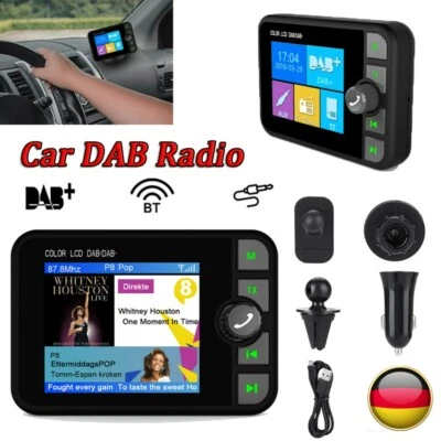 DAB Auto DAB+ Autoradio Adapter FM Transmitter Empfänger Bluetooth DAB+ Antenna