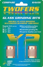 TWOFERS 1" 60 GRIT COARSE FAST GRINDER BITS TWO IN ONE PACKAGE