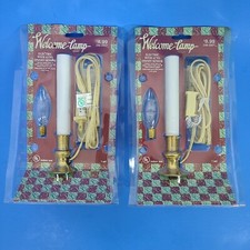 Electric Plug-In Welcome Lamp Candle w/ Auto On/Off Sensor Holiday NEW In Pack 