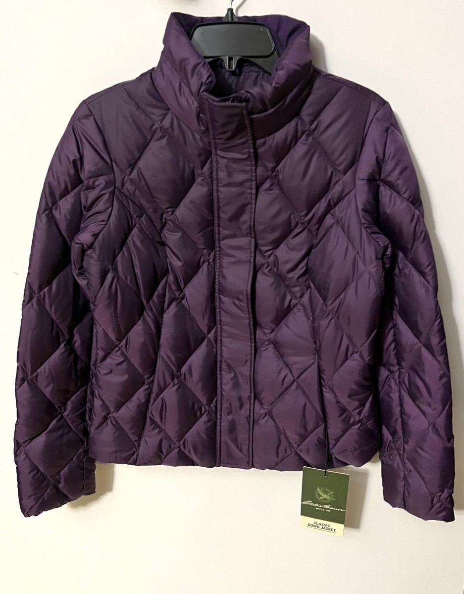 EDDIE BAUER Goose Down Classic Down Women Jacket S Bluish Purple