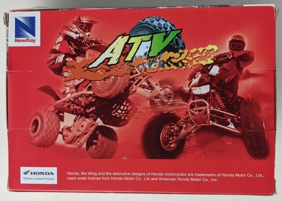Honda TRX 450R ATV Red New-Ray Diecast Model 1:12 Scale Plastic 2016 Boxed - Image 3 of 4