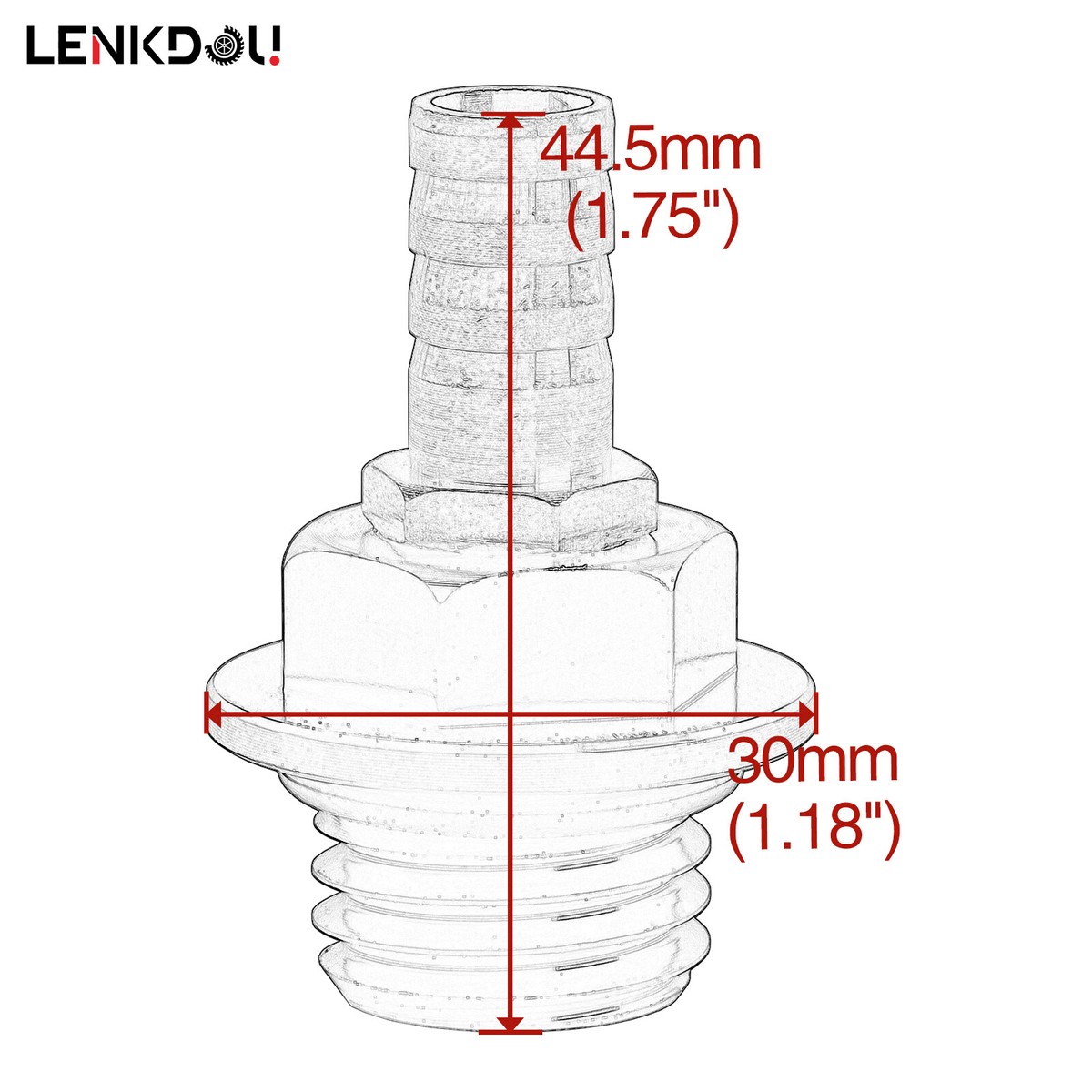 CNC Oil Dip Stick Adapter For GY6 Motors – 125cc To 232cc, Chrome, M20 X 2.5