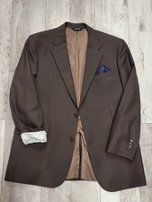 46L Men's Jos. A. Bank Blazer Brown 100 Wool 2 Button Sport Coat