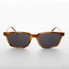 Unisex Beatnik Mod Classic Vintage Sunglass Blonde Tortoise/Gray Lens  - Ronnie