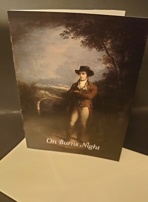 Burns Night Grußkarte 5 x 7'' 13 x 18 cm gefalteter Rohling inkl. Umschlag