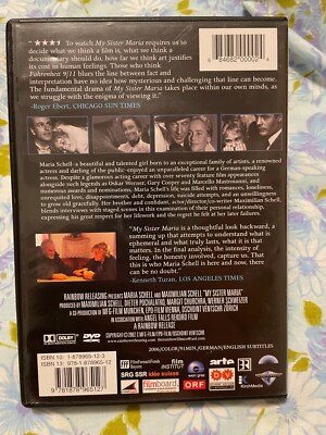 DVD My Sister Maria Schell Maxmilian Schell film Documentary  