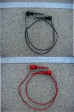 LOT of Ten (10) 24" 5-BLACK+5-RED EZ-HOOK Test Leads [204-24W] - New and Unused