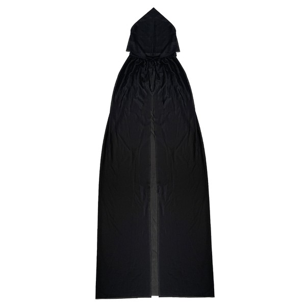 Umhang Schwarz Cape FüR Hexe Zauberer KostüM FüR Halloween Fasching Motto Party-image