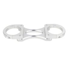 Fork Brace Silver Aftermarket Fit For Harley Sportster Custom XL1200C 1988-2010