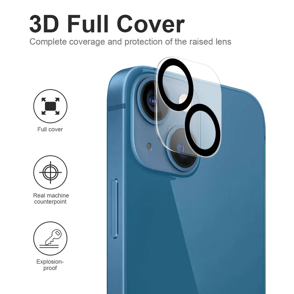 Camera Protector Armor iPhone 16 15 14 13 12 Pro Max Mini Real Glass 9H Camera! - Image 2 of 4