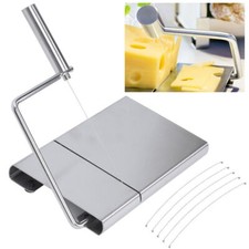 Cheese Slicer Stainless Steel Board Butter Cutter With 6 Wires Cutting Handle UK