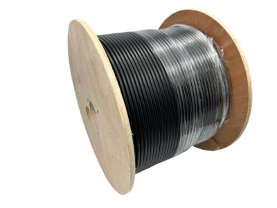 RG 223, 1000ft, 50 ohm Double Shielded Coaxial cable, black PVC jacket,brand