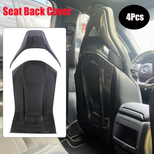 For Mercedes Benz A CLA Class A45 CLA45 AMG Carbon Fiber Seat Back Covers 4PCS - Picture 1 of 12