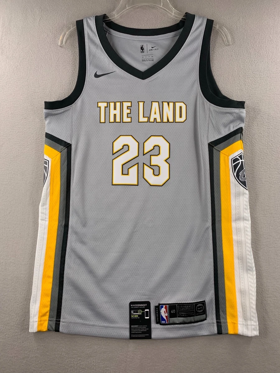 Men's Nike Cleveland Cavaliers No23 LeBron James Gold NBA Swingman Jersey