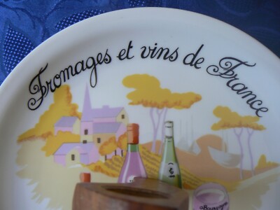 Plat à Fromages Et Vin Vintage Hirondelle – Porcelaine Pillivuyt Mehun, 27 Cm