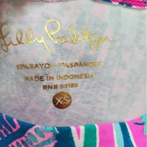 Lilly Pulitzer Sophie Dress Mandevilla Pink Extra Lucky Elephants szXS - Picture 3 of 16
