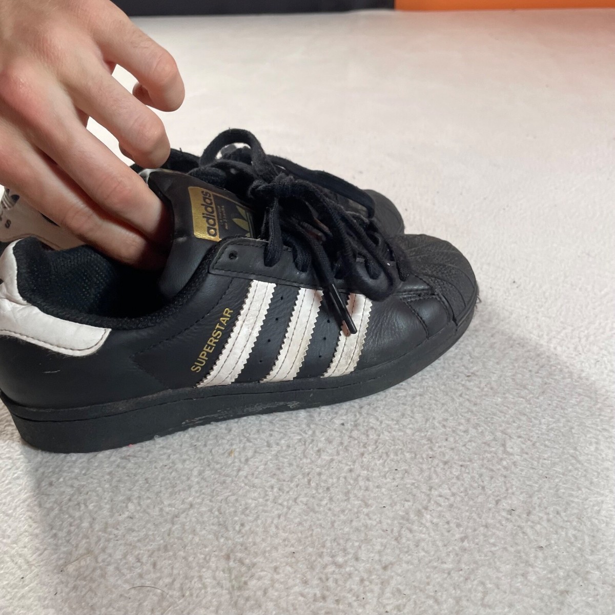 アディダス adidas Superstar Black EF5398【送料/関税込】 Adidas Originals Superstar J in Black/White/Gold EF5398 | eBay