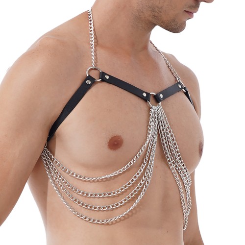 Men Full Body Chest Harness Belt Punk Hollow Out Jockstrap Bodysuit Nightclub US - Picture 39 of 55