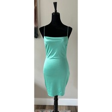 WINDSOR Smooth Like Satin Mini Dress in Sea Foam Size M