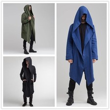 Herren Lang Kapuze Jacke Strickjacke Mantel L...