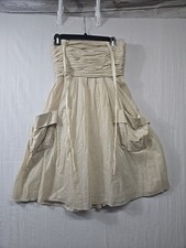 Vera Wang Lavender Label Beige Knee Length Party Dress Silk Lined Women's Small?