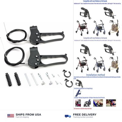 2Set Rollator Replacement Brakes,Walker Replacement Hand Brake,41 Inch Cable,...
