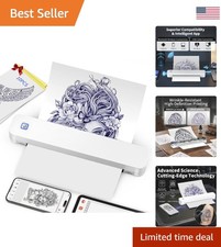Monochrome Thermal Tattoo Printer with Rechargeable Battery for Professionals