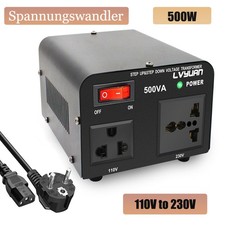 500W Spannungswandler 230V auf 110V & 110V auf 230V Konverter Transformator
