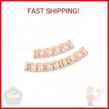 KatchOn, Pink Happy Birthday Banner - 10 Feet, NO DIY | Happy Birthday Sign for 