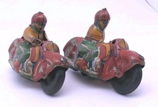 LOT OF 2: VINTAGE Alps JAPAN Motorcycle Toy Friction Tin Litho Toy AS IS LOOK