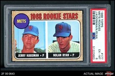 1968 Topps #177 Nolan Ryan Mets RCs A RC HOF COMMON VARIATION PSA 6 - EX/MT