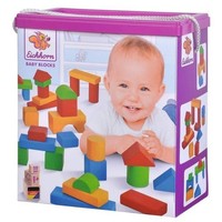 Simba Eichhorn Bunte Holzbausteine Baby, 50-Teilig