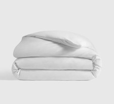 Quince Classic Organic Percale Duvet Cover King/Cal King White DUVET COVER ONLY