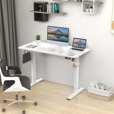 Electric Height Adjustable Standing Desk Sit Stand Computer Desk with Splice Top