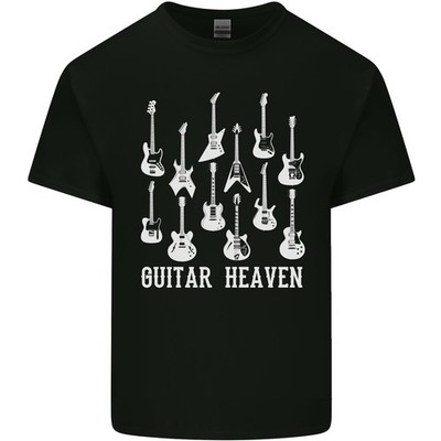 Gitarre Heaven Gitarrist Elektrisch Akustisch Kinder T-Shirt Kinder