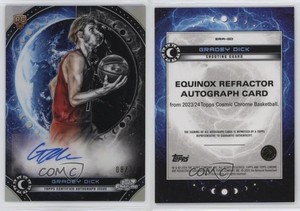 2023-24 Topps Cosmic Chrome Equinox Auto /75 Gradey Dick #ERA-GD Rookie Auto RC