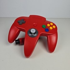 Red N64 Controller OEM Nintendo 64 Remote Original Authentic NUS-005 TESTED