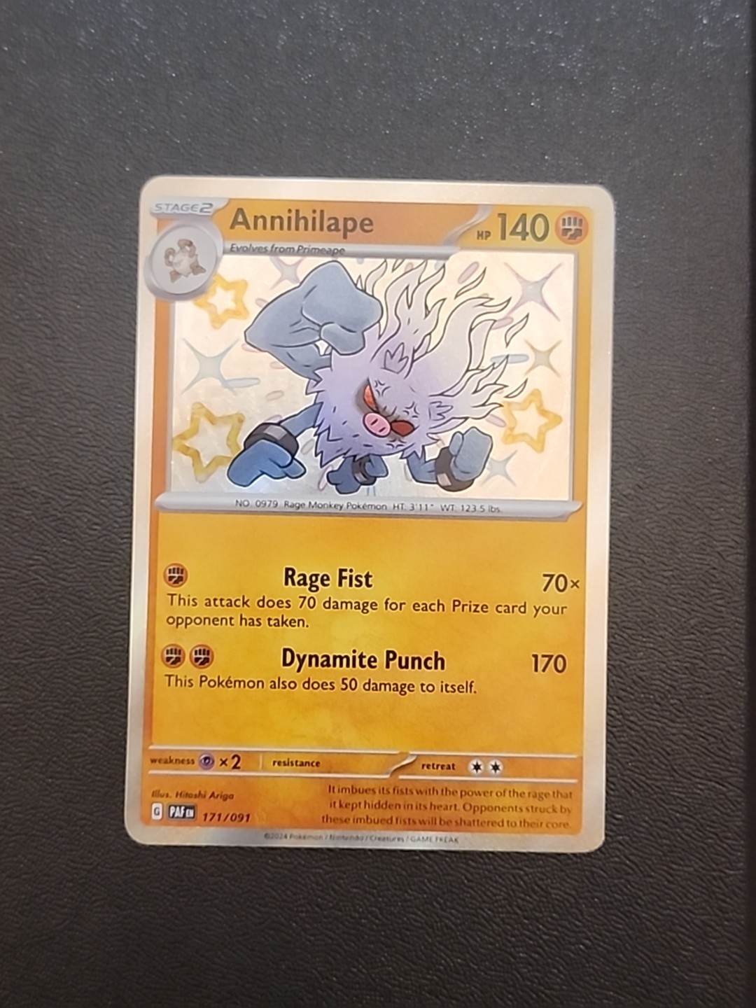 Pokemon TCG Annihilape 171/091 SV: Paldean Fates Holo NM B2