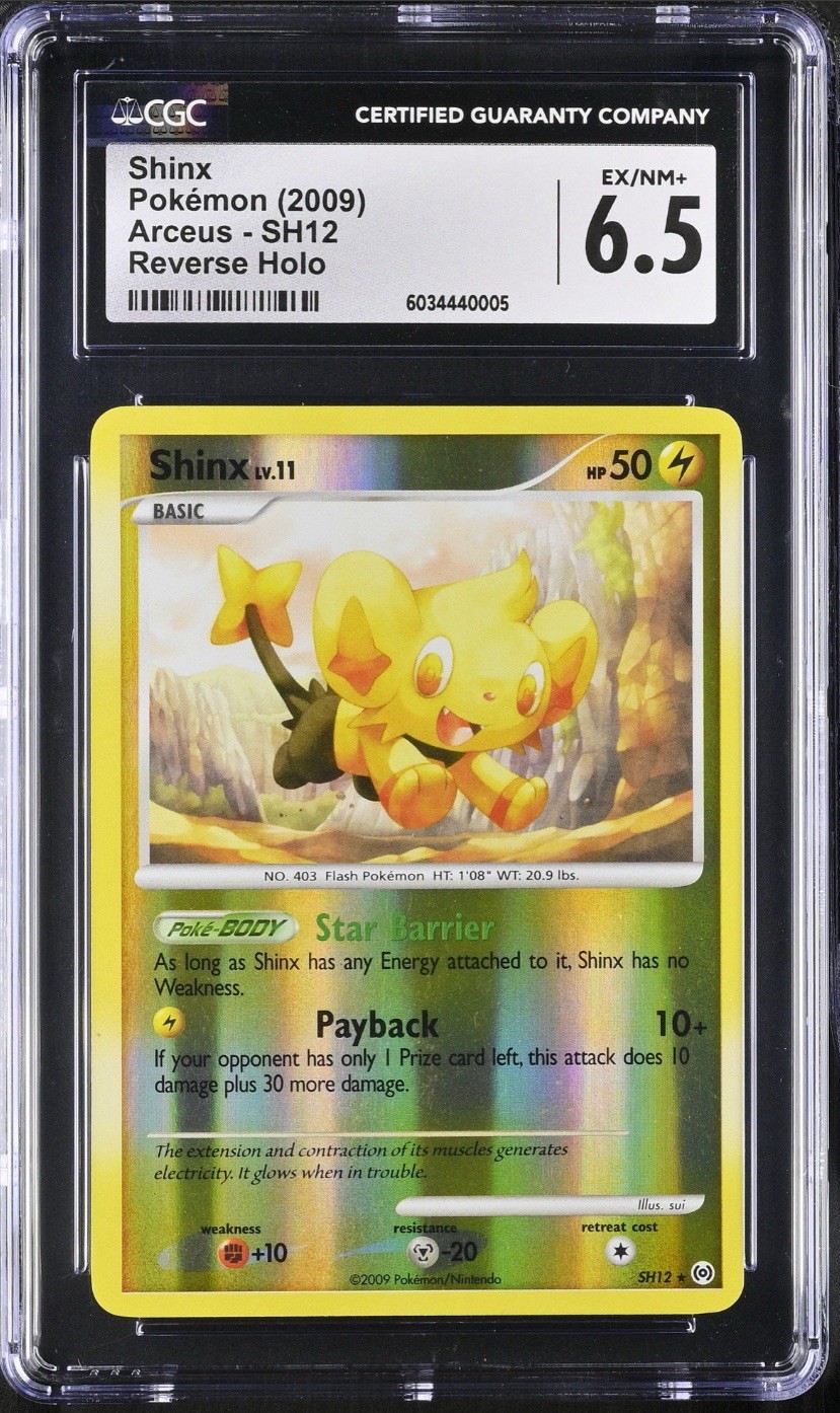 2009 POKEMON PLATINUM ARCEUS #SH12 SHINX-REVERSE FOIL CGC 6.5 Pop 8