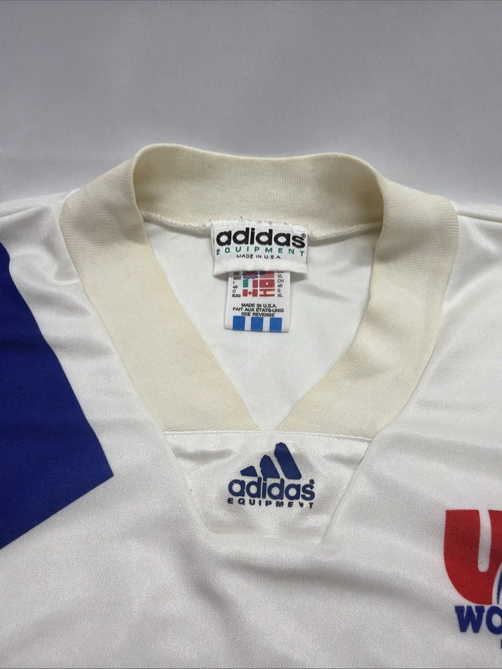 ADIDAS EQUIPMENT USA USMNT SOCCER JERSEY 1990s Football ORIGINAL World Cup XL - Image 4 of 4