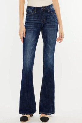 Amisu Flared Leg Dark Wash Jeans Size 14 US-EU-44 Excellent Condition