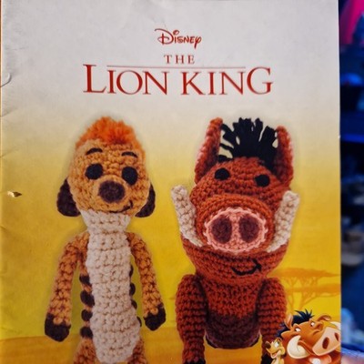 Disney Der König der Löwen Timon & Pumbaa Häkelanleitung Faltblatt Original 
