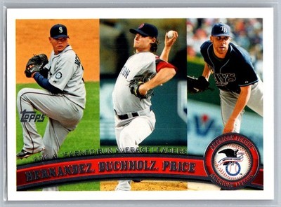 Felix Hernandez / Clay Buchholz / David Price 2011 Topps AL Earned Run Aver 235