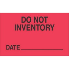 3" x 5" Do Not Inventory Date   Labels 500 per Roll 