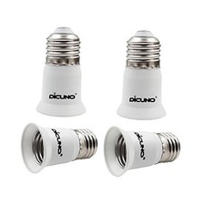 E26 to E26 3CM/1.2 Inch Socket Extender, E26 to E26 Lamp Bulb Socket 4 Pack