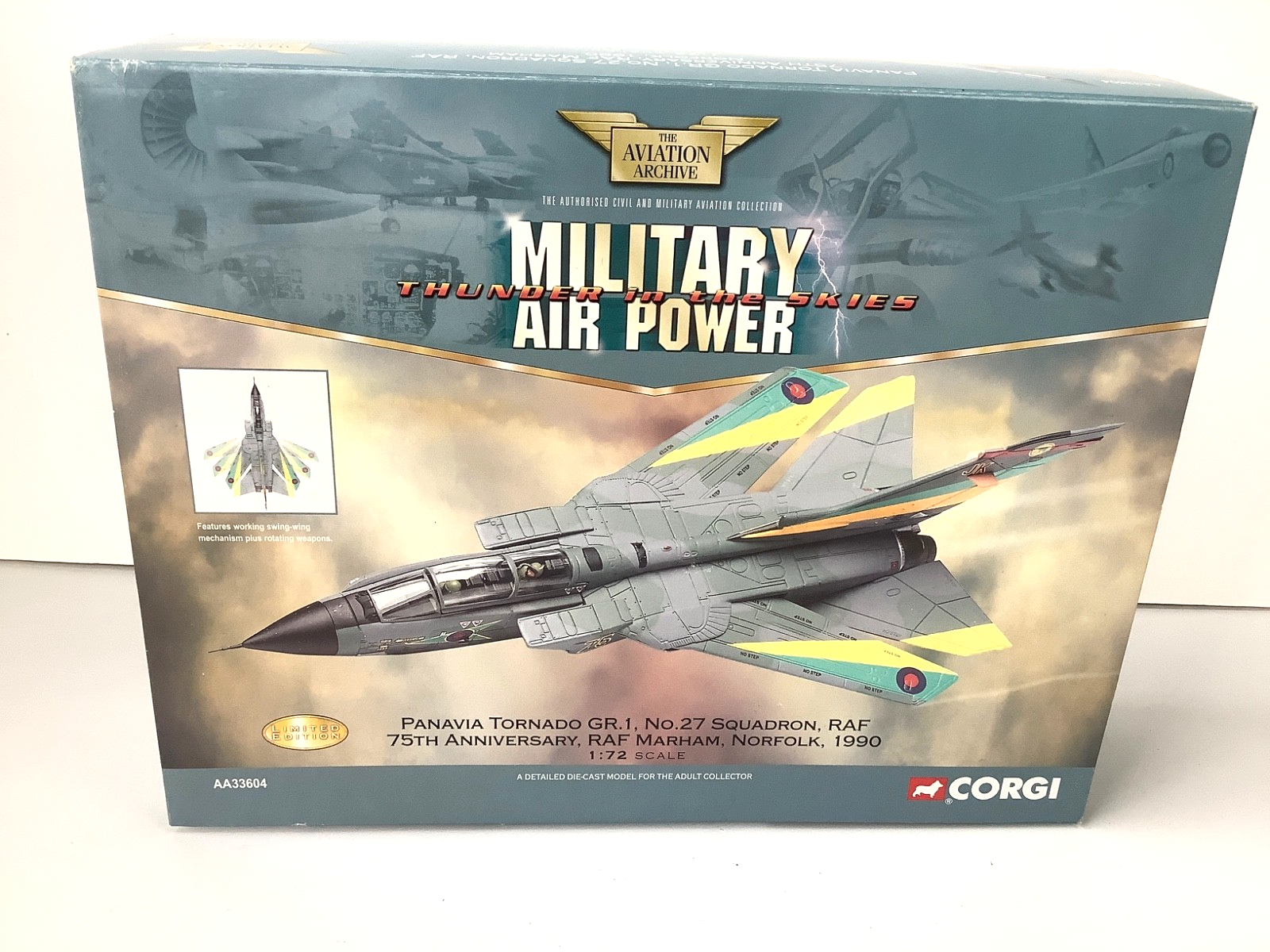 Corgi AA33604 1:72 Panavia Tornado GR1 RAF 27 Sqn 75 Anniversary 1990 BNIB