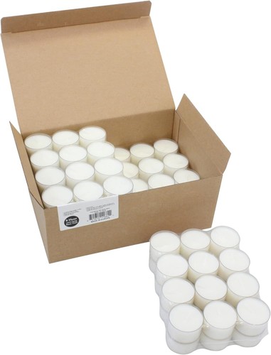 Stonebriar Bulk 96 Pack Unscented Smokeless Long Burning Clear Cup 96, White - Picture 6 of 8