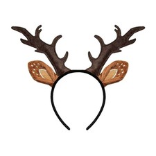 Brown Deer Antler Headband with Ears for Halloween Costume Parties, Cosplay